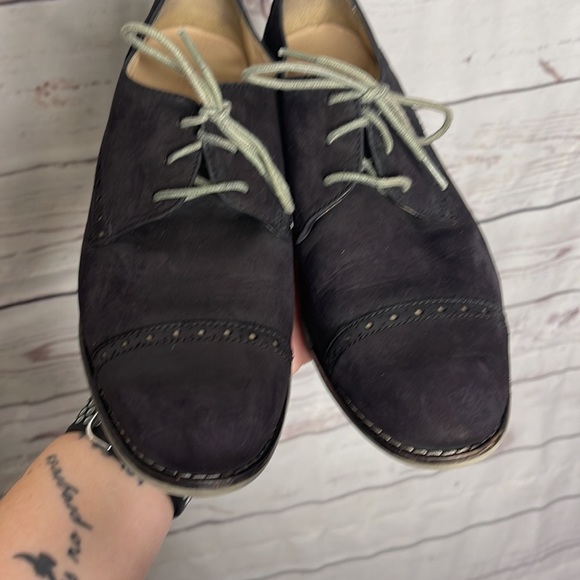 Cole Haan Gramercy Black Khaki Oxfords Shoes Sz 6.5! - Picture 2 of 8